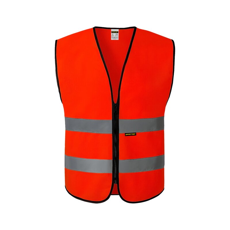 ANSI Class 2 Hi Vis Vest - LED Flash Customized Logo Adjustable Fit