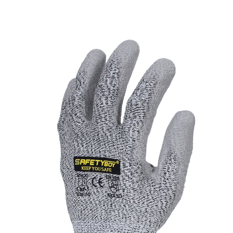 YL1104 Safety Gloves - Cut Resistant Breathable Kevlar PU Coated Textured