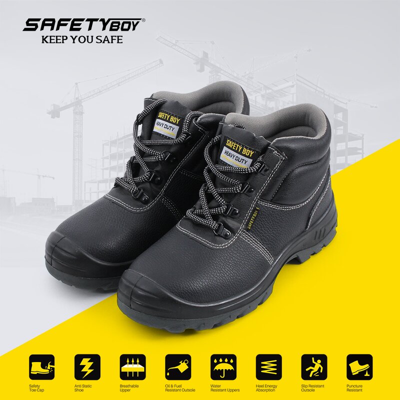 Men's Safety Shoes - Waterproof Anti-slip Anti-smash Anti-puncture Labor Boot