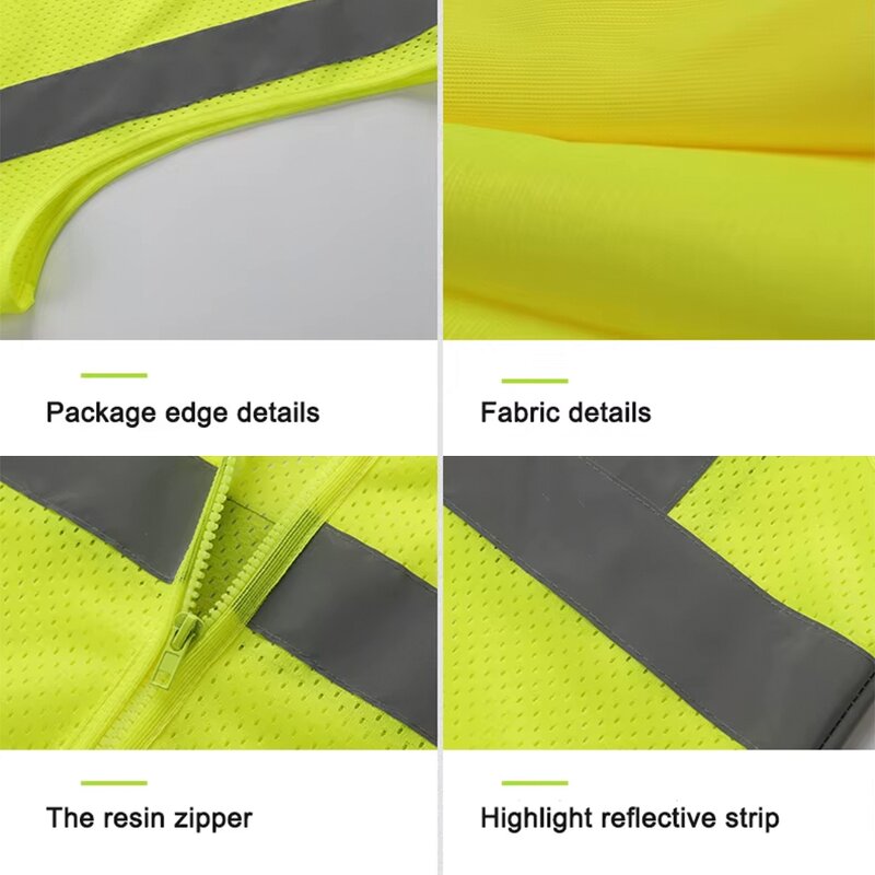YL1406 Safety Vest - ANSI Class 2 LED Flash Multi-Pockets Customized