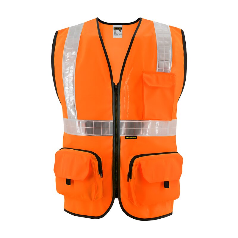High Visibility Construction Vest - Breathable Reflective Safety Jacket