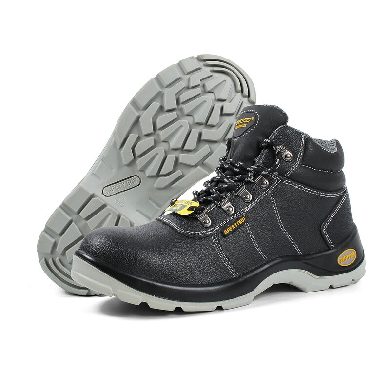 S3 Unisex Water-Proof Safety Boots - Durable Steel Toe Black Leather Upper