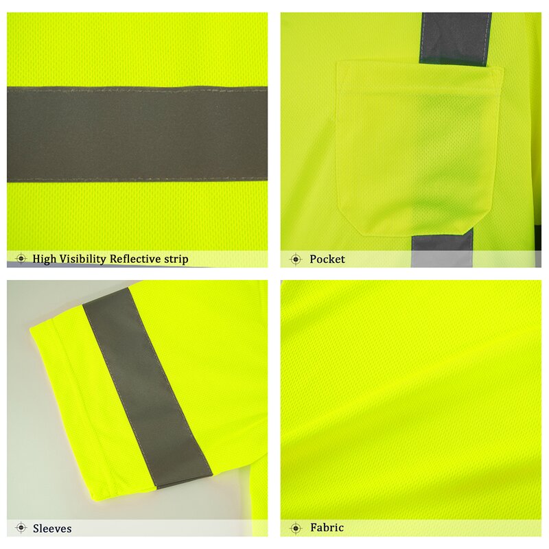 ANSI Class 2 Safety Vest - LED Flash Customizable Logo Convenient Pockets