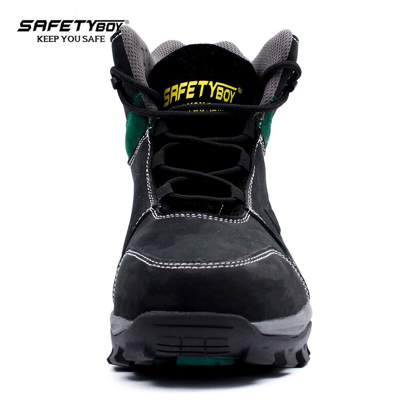 High-Ankle Work Boots - Anti-Slip Oil Acid Resistant Puncture-Proof Steel Toe