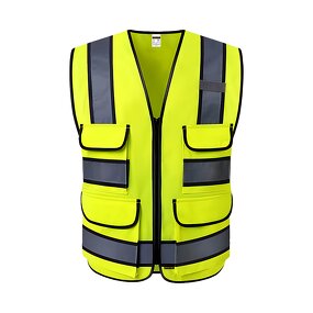 High Visibility Safety Vest - 120GSM Reflective Industrial Polyester