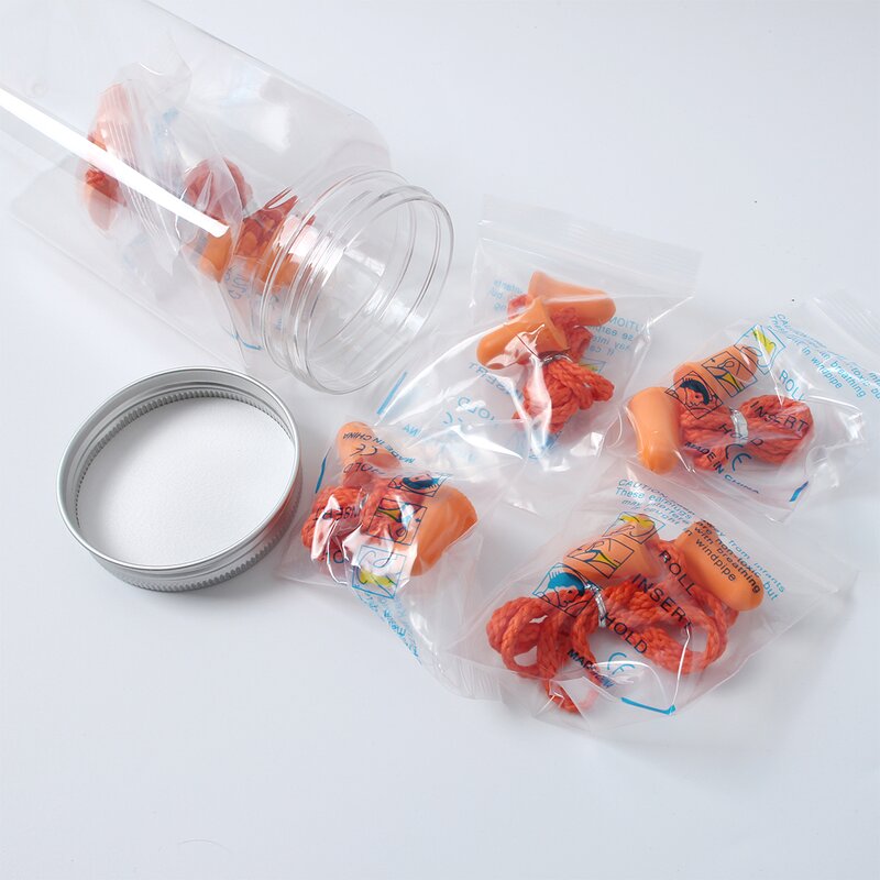 YL-1656 Earplugs - Orange Noise Reduction Waterproof Reusable PU