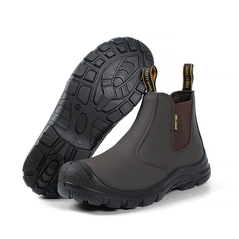 Anti-Static Safety Boots - Genuine Leather Steel Toe for Factory Use