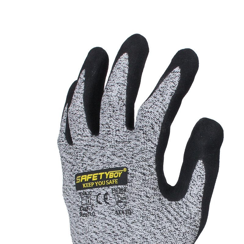 YL1102 Nitrile Gloves - Textured High Impact Soft Cut Resistant General