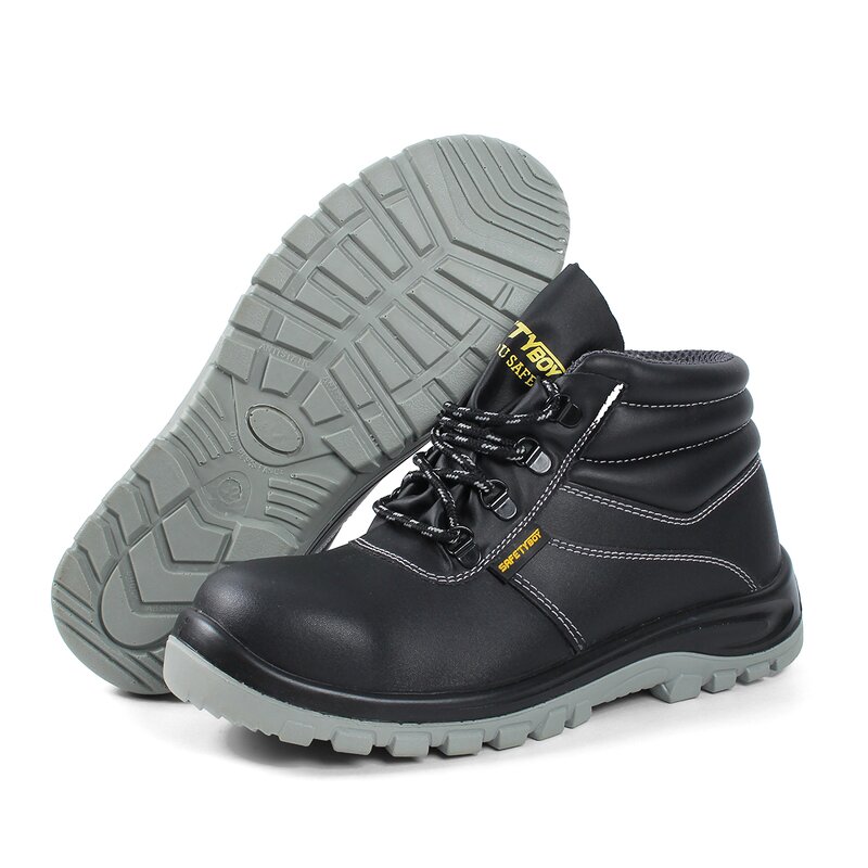 Steel Toe Safety Boots - Breathable Mesh Lining PU Upper Rubber Outsole