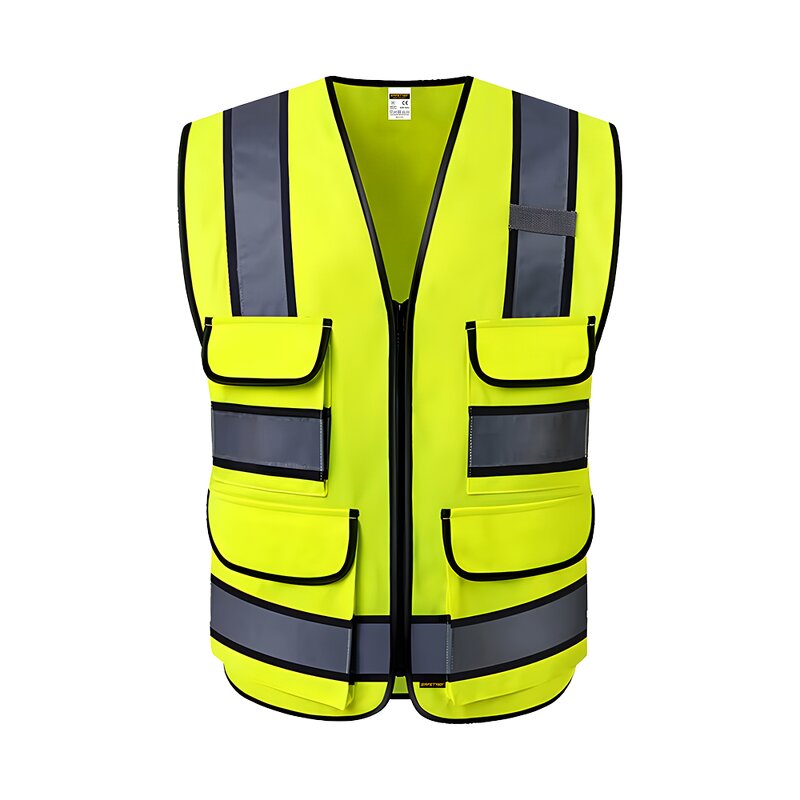 High Visibility Security Jacket - Multi-Pockets Breathable Reflective