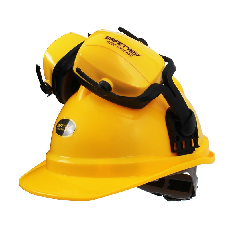 YL-1672 Safety Earmuffs - Yellow ABS Foldable Intrinsically Safe