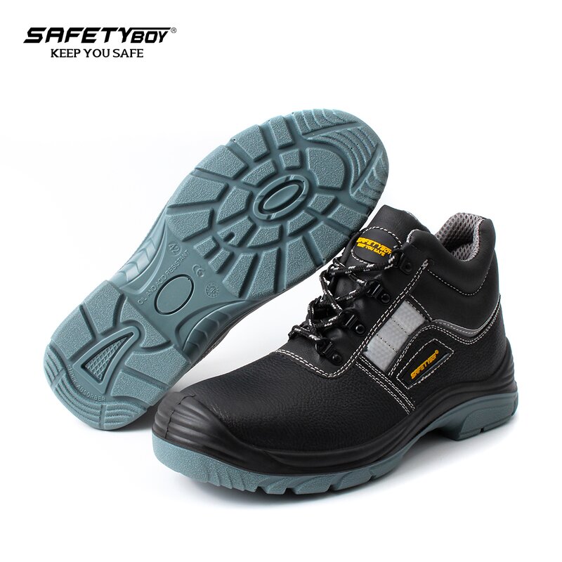 S3 Safety Boots - Steel Toe Genuine Leather Breathable Mesh Anti-Puncture Anti-Slip