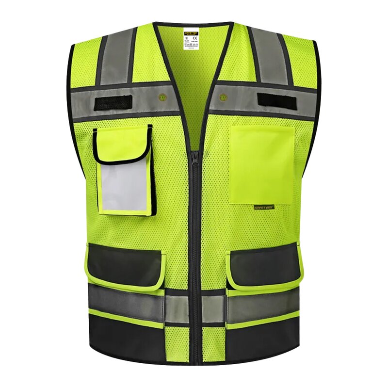 Hi Vis Safety Vest - ANSI Class 2 LED Flash Waterproof Oxford Breathable