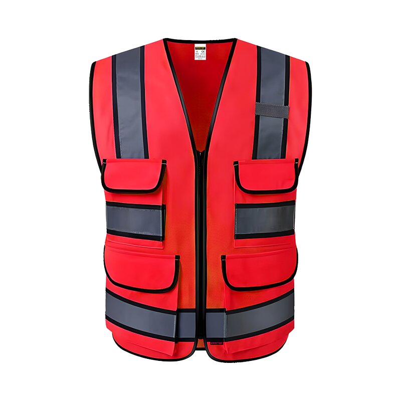 High Visibility Security Jacket - Multi-Pockets Breathable Reflective