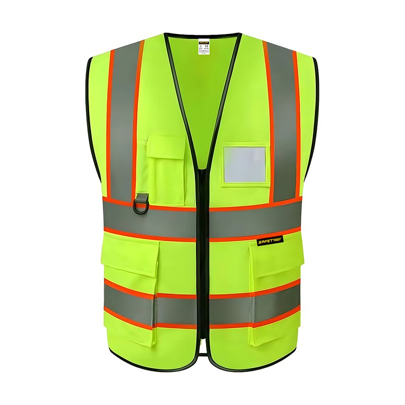 ANSI Class 2 Safety Vest - LED Flash Customizable Logo Convenient Pockets