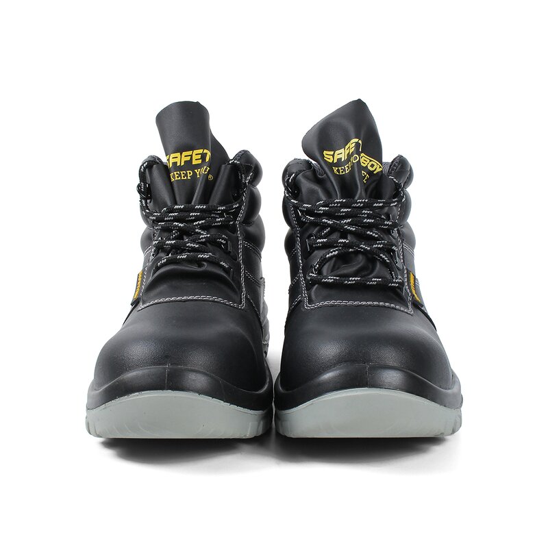 Steel Toe Safety Boots - Breathable Mesh Lining PU Upper Rubber Outsole