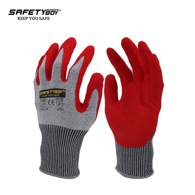 YL1102 Safety Gloves - Level 5 Nitrile-coated Durable Cut Resistant