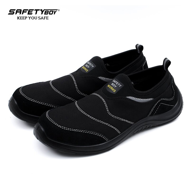 Men's Steel Toe Work Boots - Anti-Smashing Anti-Piercing Anti-Slip Wear-Resistant