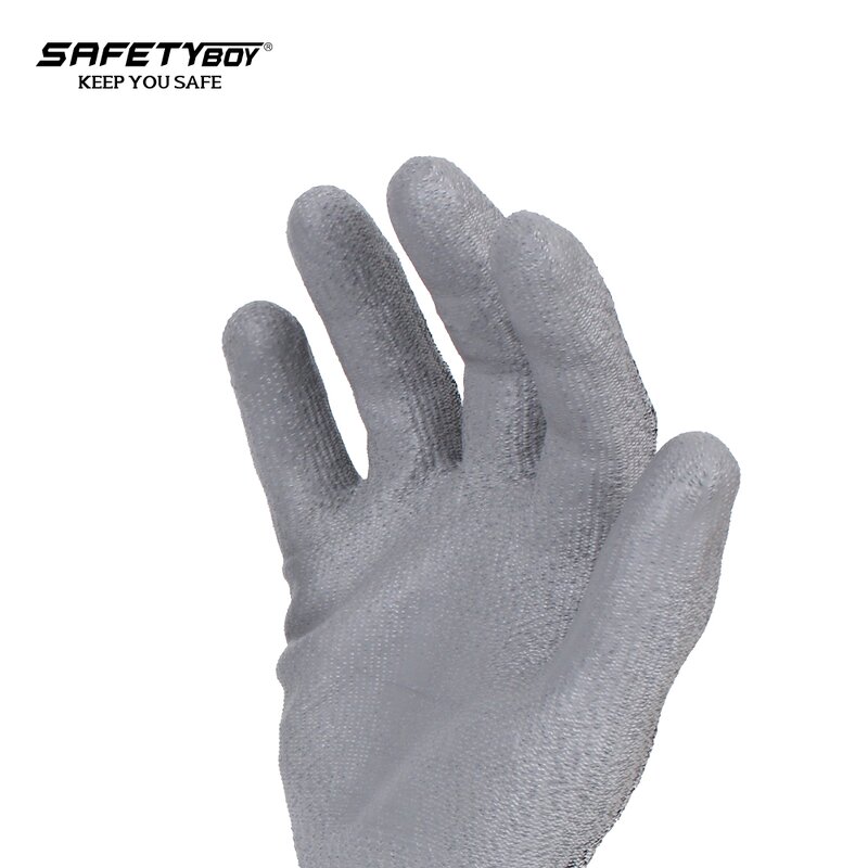 YL1104 Safety Gloves - Level C Breathable PU-coated Kevlar Textured 8-10inch