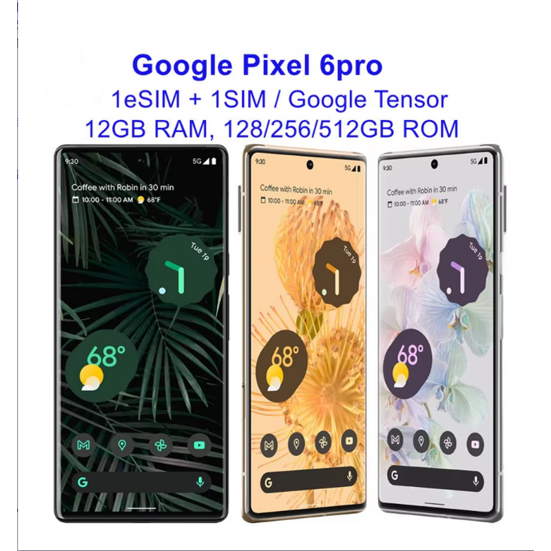 Google Pixel 6a 6 PRO 5G - 6.1" Display ESIM Octa Core Unlocked
