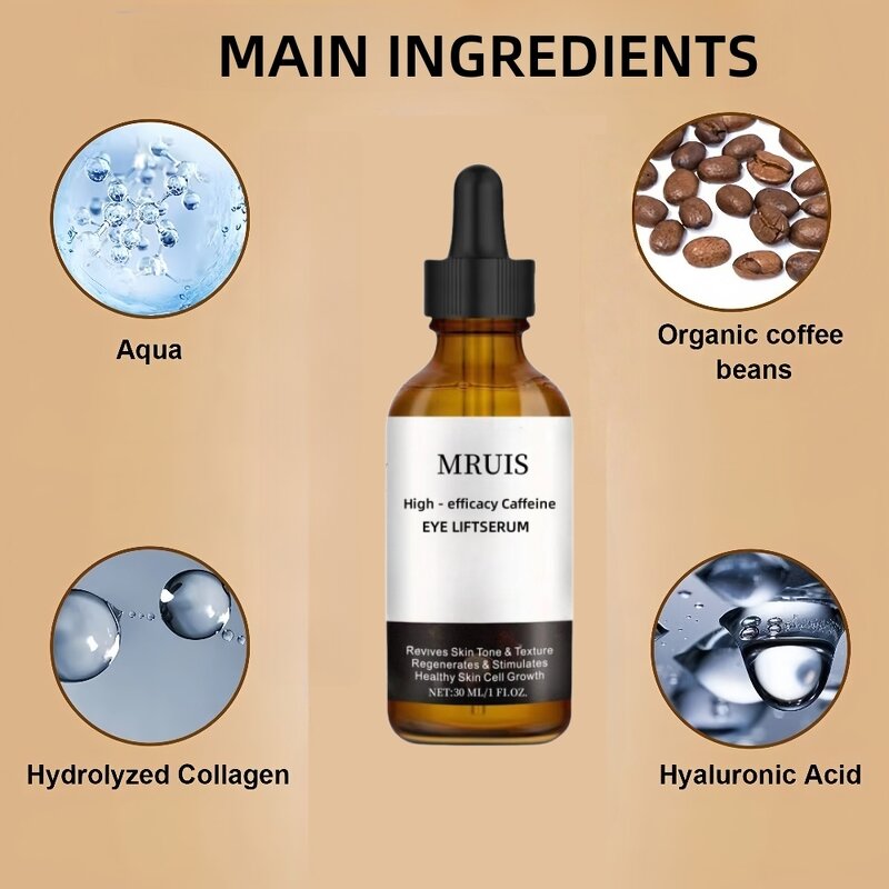 Caffeine Eye Lift Serum - Anti-Aging Anti-Wrinkle Dark Circle Removal