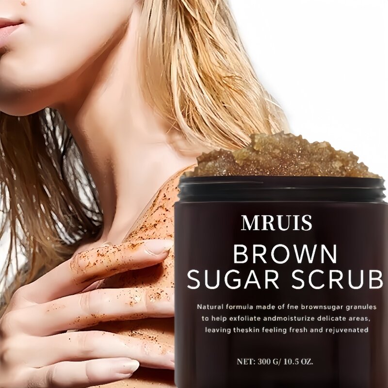 Face Body Scrub - Organic Brown Sugar Whipped Exfoliating Whitening