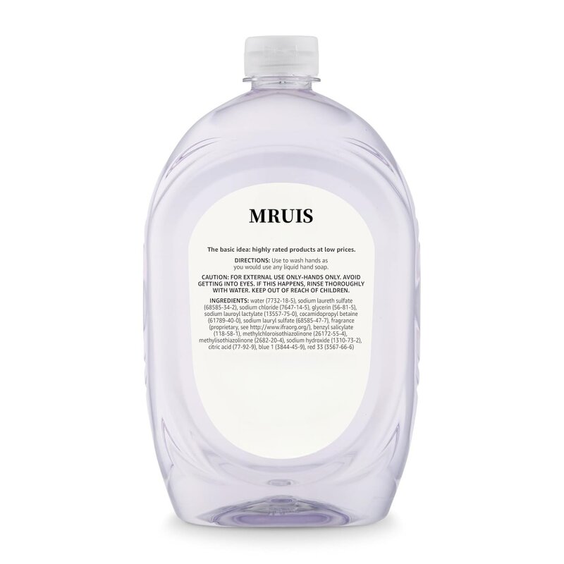 Hand Soap - MRUIS Gentle & Mild Clear Liquid Triclosan-Free Oil-Based