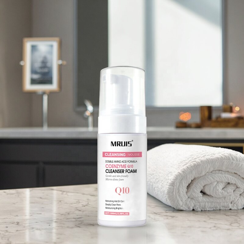 Facial Cleanser - 100ML Organic Herbal Extract Q10 Vitamin C Soothing