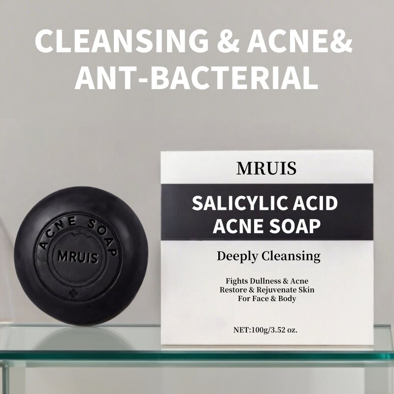 Salicylic Acid Soap Bar - 100g Deep Cleansing Anti-Acne Whitening