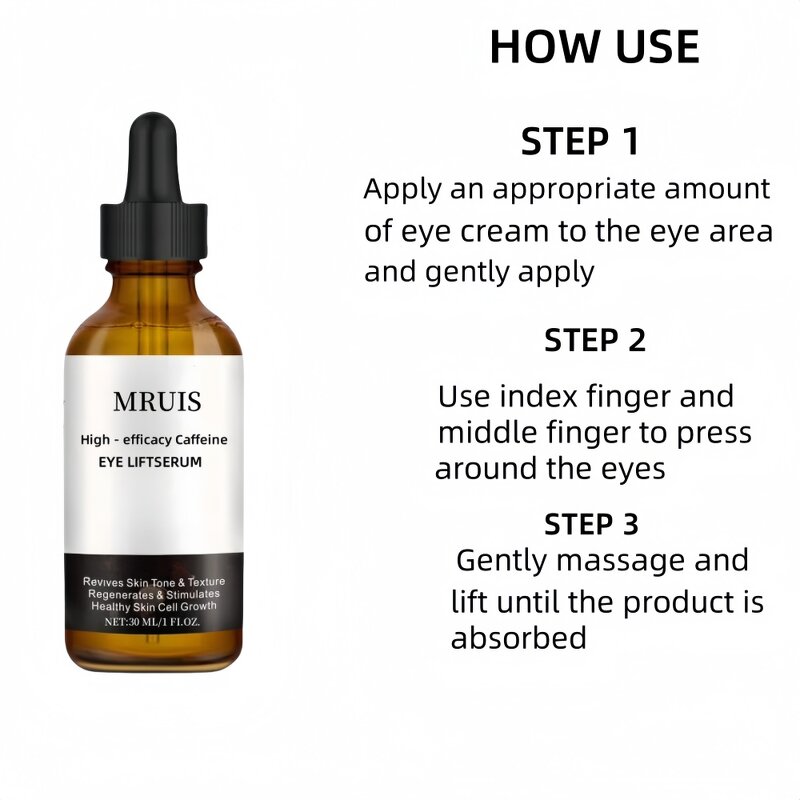 Caffeine Eye Lift Serum - Anti-Aging Anti-Wrinkle Dark Circle Removal