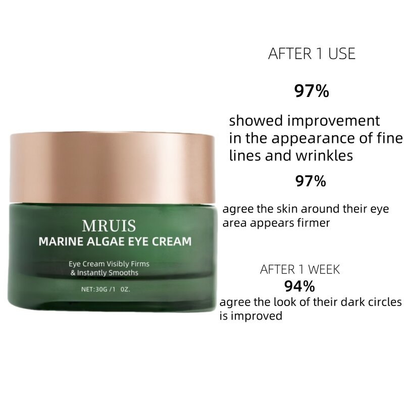 Seaweed Eye Cream - for Fine Lines Wrinkles and Puffiness Hyaluronic Acid