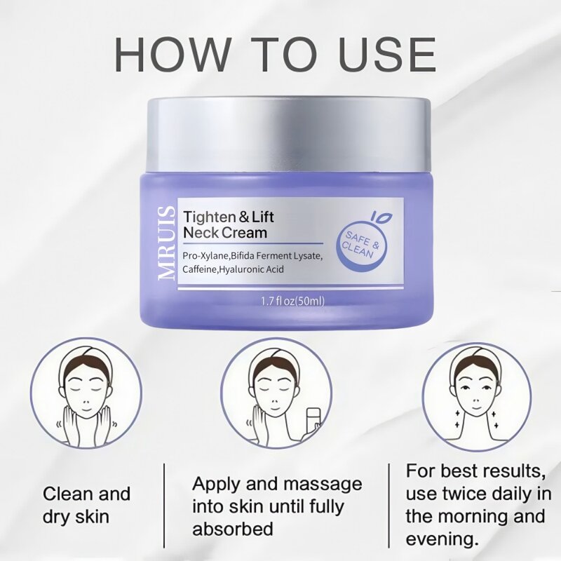 Neck Cream - MRUIS Anti-Aging Firming Hyaluronic Acid Moisturizing