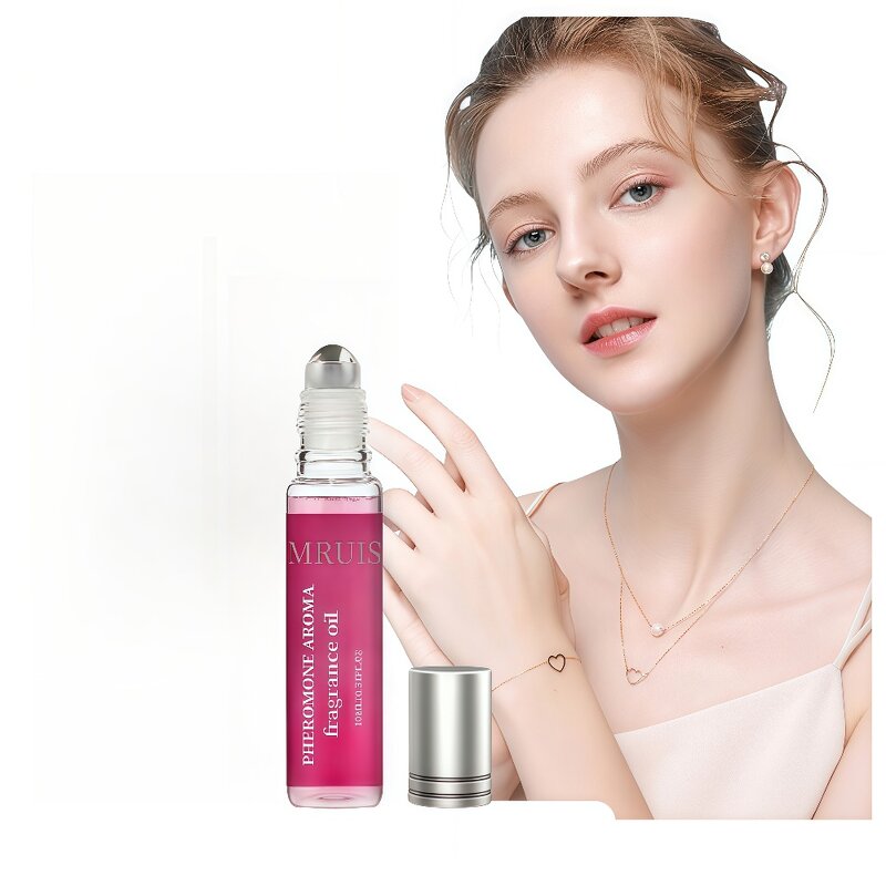 Women's Perfume - Mruis 10ml Pink Rose Ball Elegant Roll-on Bottle