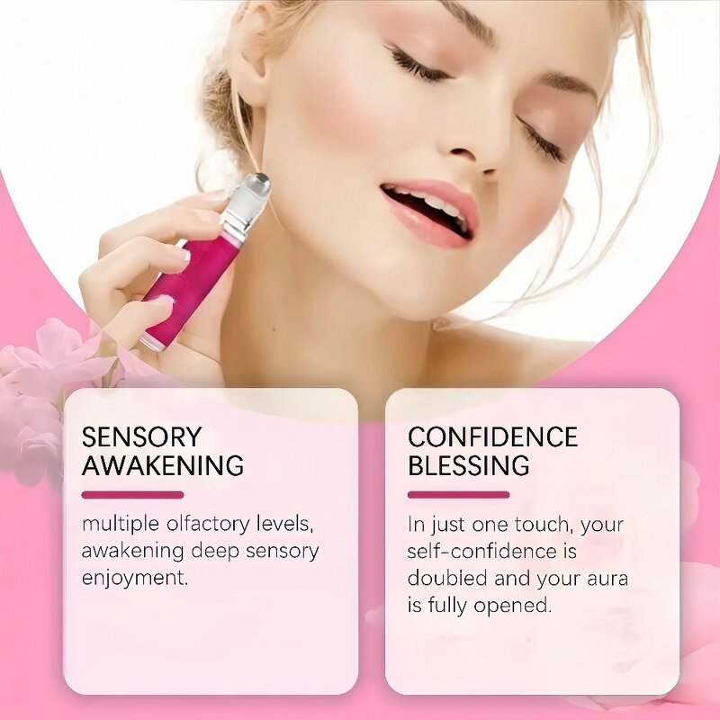 Women's Perfume - Mruis 10ml Pink Rose Ball Elegant Roll-on Bottle