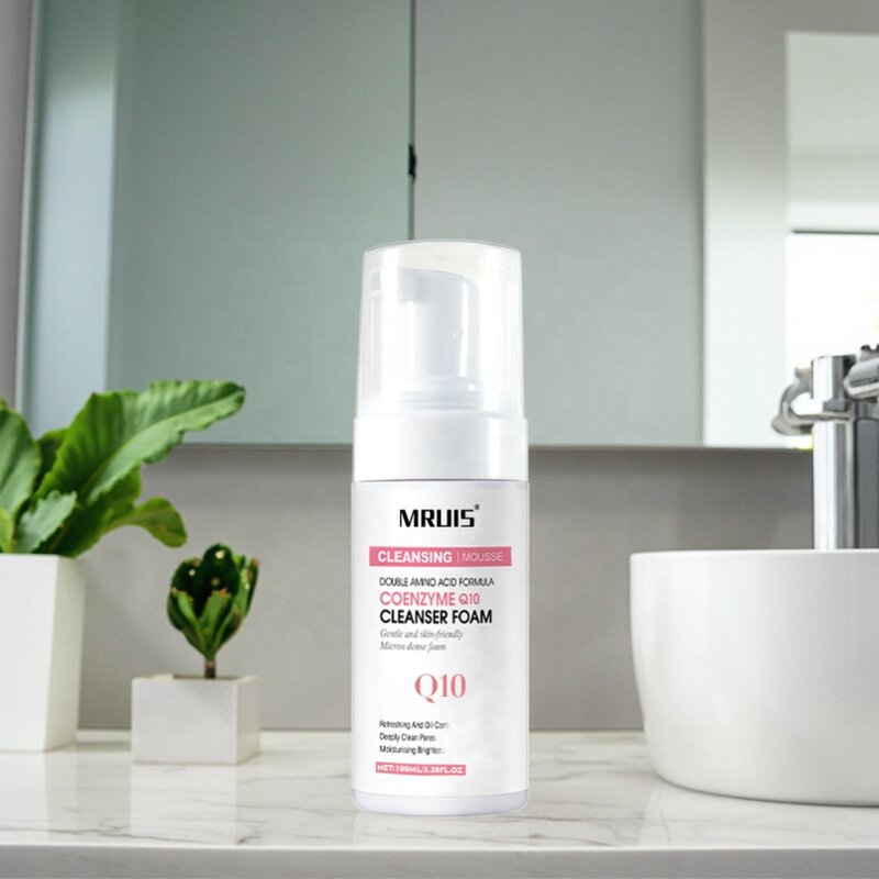 Facial Cleanser - 100ML Organic Herbal Extract Q10 Vitamin C Soothing