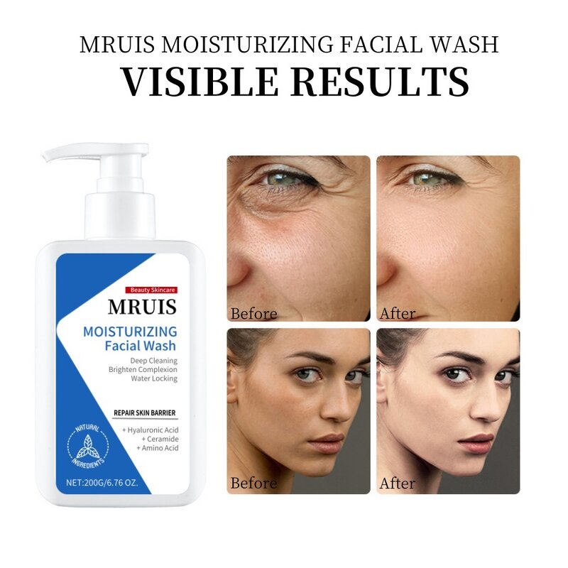 Hyaluronic Acid Face Cleanser - Deep Pore Cleansing Oil and Cream