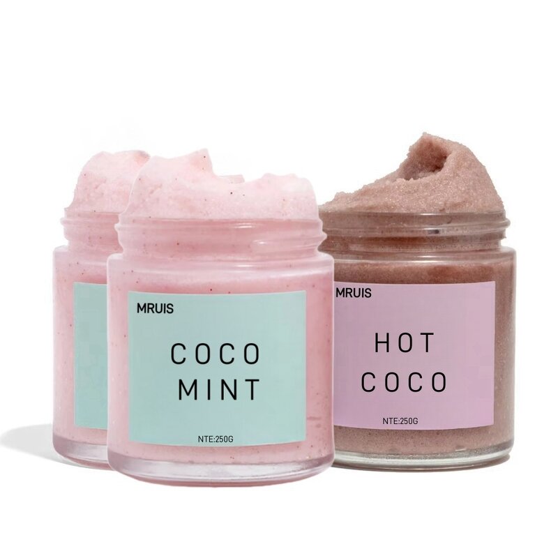 Body Scrub - 250g Mint Nut Oil Rose Flover Deep Cleansing Exfoliating