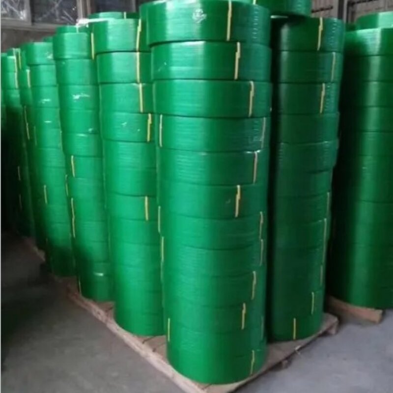 Plastic Packing Belt - 0.6mm Custom Logo Black Green Pet Tape