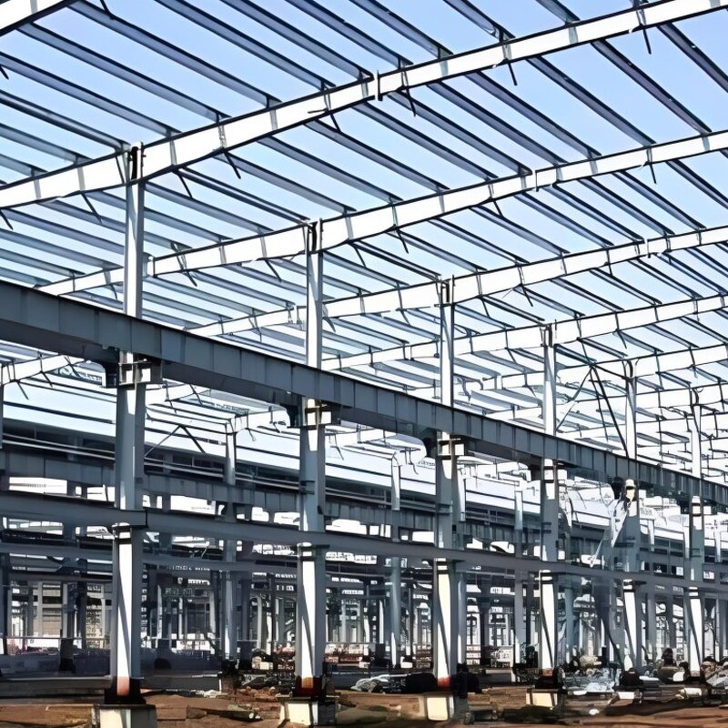 Steel Shed Building - Iron I Beam Arch High Snow Load Heavy Structure