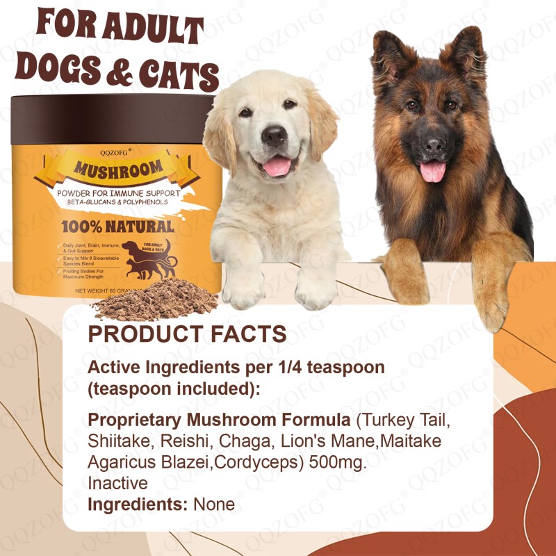Mushroom Powder for Pets Supplier - OEM Digestive Immune Health