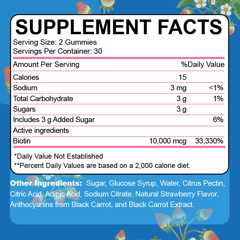 Biotin Gummies Factory - OEM/ODM Hair Skin Nails Optimal Dosage