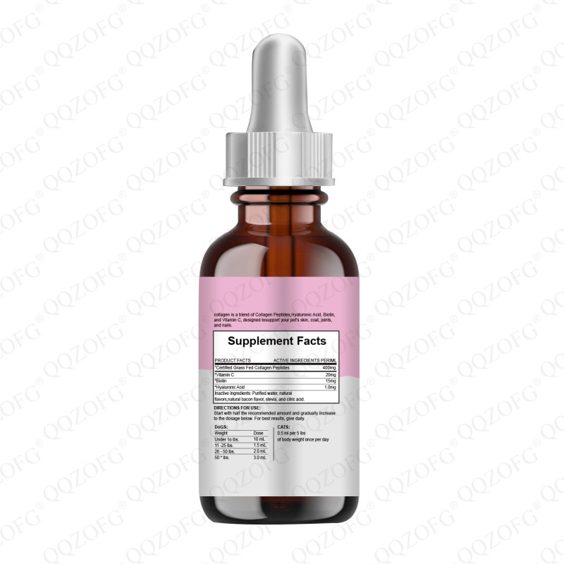 Collagen Liquid for Pets Factory - Hydrolyzed Skin Coat Joint