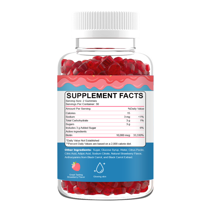 Biotin Gummies Factory - OEM/ODM Hair Skin Nails Optimal Dosage