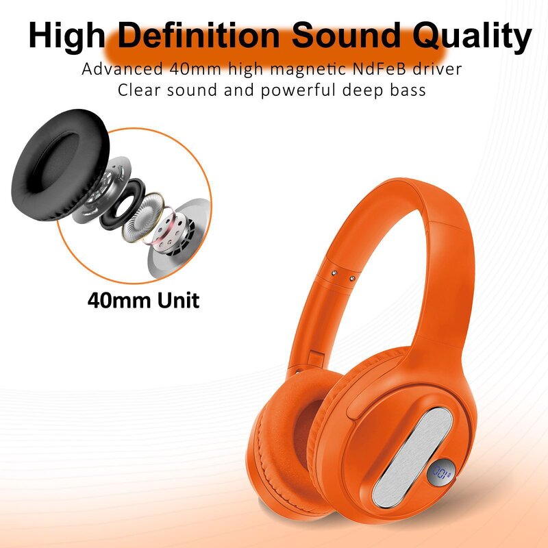 Gaming Headset - Foldable Wireless BT TWS Stereo Music Earphone Noise Cancelling