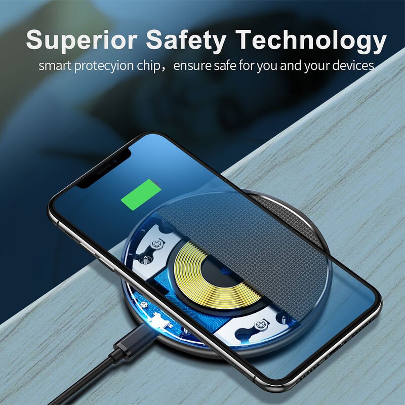 Wireless Charger - for 15 Pro XS/11 & Smart Watch QC3.0 Fast 15W Universal