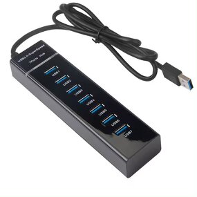 USB Hub Adapter - 7 Ports High Speed USB3.0 7 in 1 for Laptop