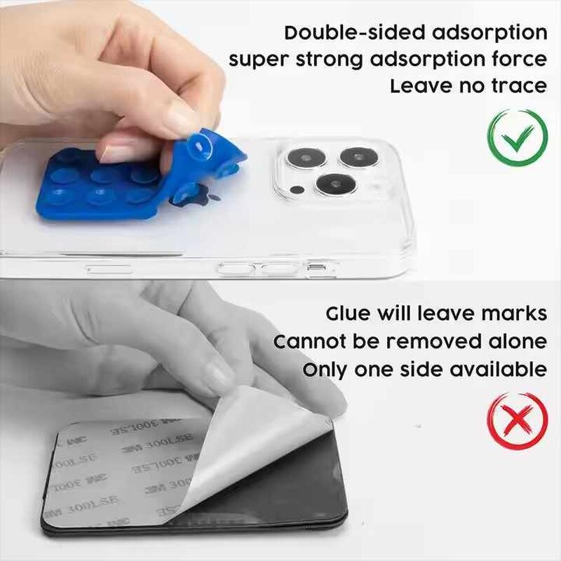 Mobile Phone Holder - Silicone 6pcs Mini Suction Cup Mat Anti-Slip Single-Sided