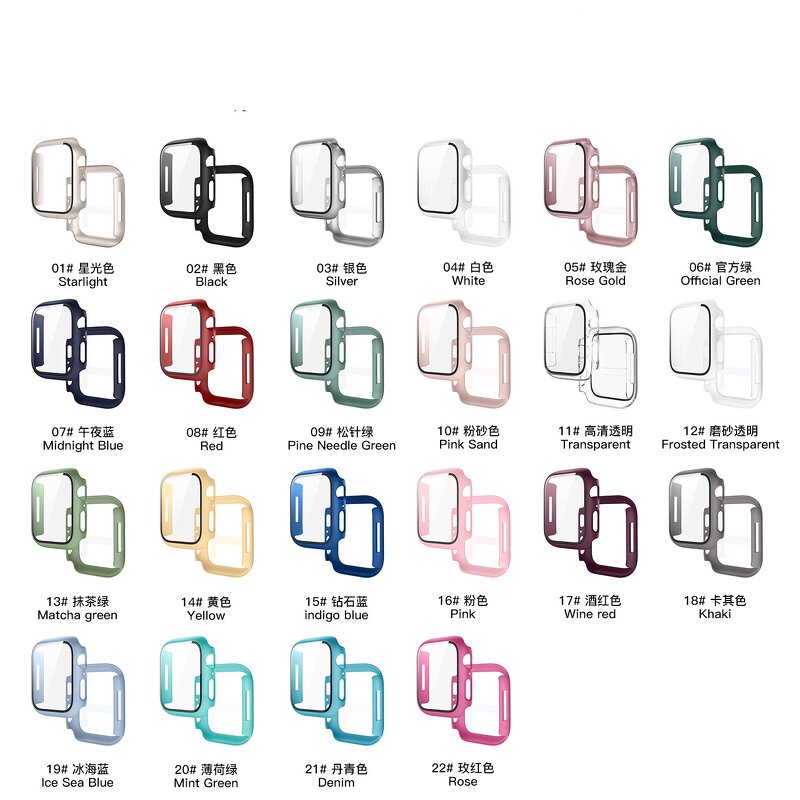 Tempered Glass Case - for Watch 40mm/44mm Series 4/2 Shock-Proof Anti-Oil