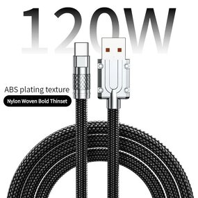 USB Cable Manufacturer - 120W 6A Fast Charging Nylon Braided Type C for Computer
