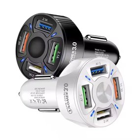 Car Charger - 4 in 1 7A QC3.0 Fast 4 USB Port for Mobile Phones